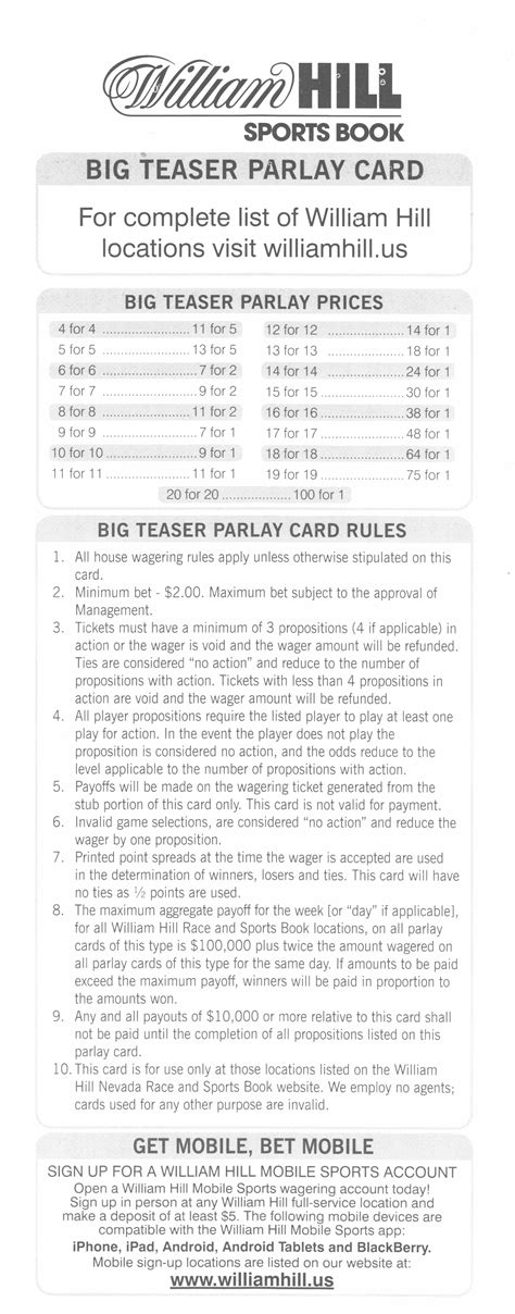 william hill card|william hill teaser card.